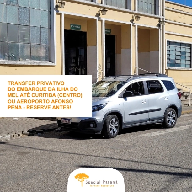 Transfer privativo Embarque Ilha do Mel / Curitiba (centro) ou Aeroporto Afonso Pena (carro) - imagem 1
